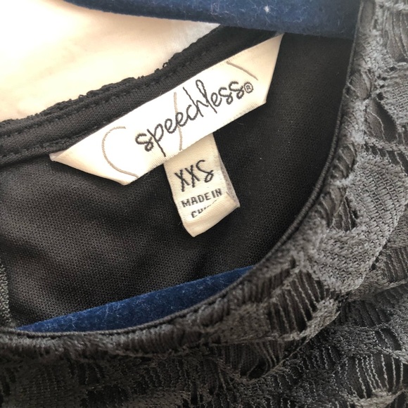 SPEECHLESS - Lace-Trim Dress, Women’s XXS, Polyester/Spandex, Zipper Closure - Picture 6 of 6